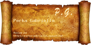 Perka Gabriella névjegykártya